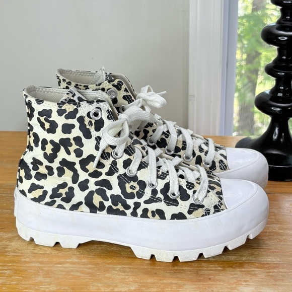 Converse CTAS Lugged High Leopard Print - Picture 1 of 12